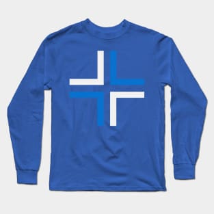 Crossroads blue white Long Sleeve T-Shirt